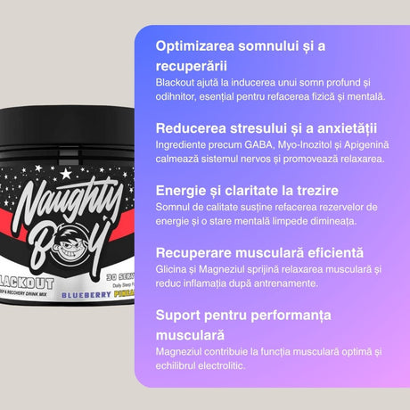 Somn profund, regenerator cu Black Out de la Naughty Boy. Energie și claritate garantate.