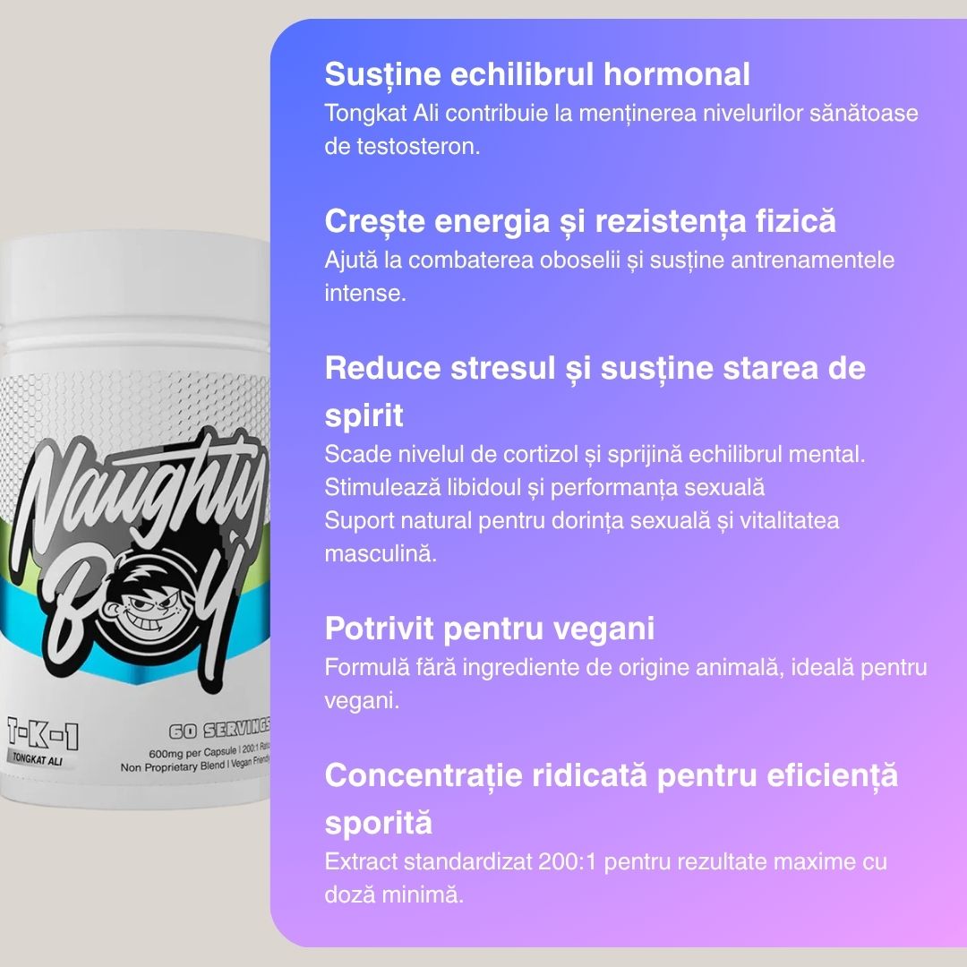 Tongkat Ali T-K-1™: Energie vibrantă, reziliență de neclintit. Descoperă puterea naturii.