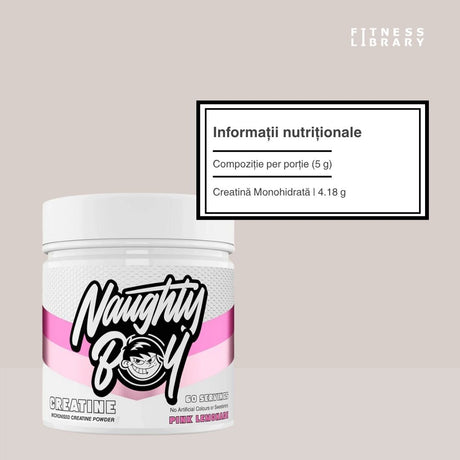 Creatină Naughty Boy: Performanță maximă, minte ascuțită, recuperare rapidă.
