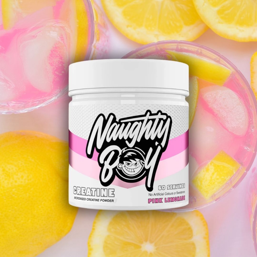Creatină Monohidrată Naughty Boy: Performanță maximă, recuperare rapidă, gust excelent.