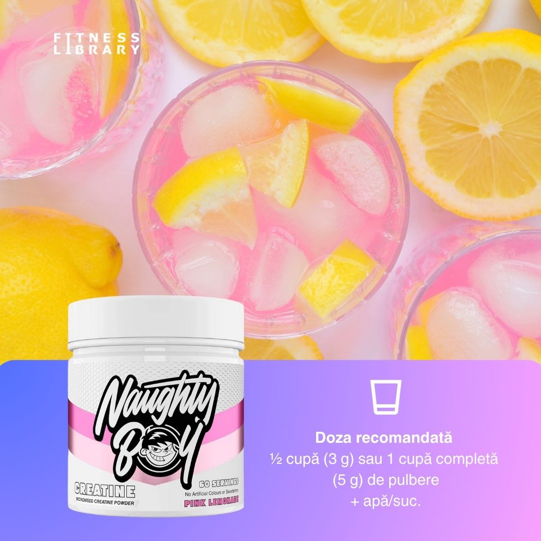 Creatină Monohidrată Naughty Boy: Performanță fizică și claritate mentală amplificate.