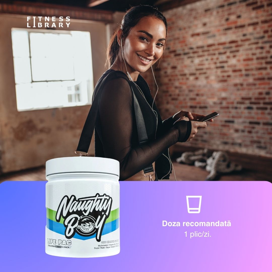 Energie vibrantă și claritate mentală cu Life Pac by NAUGHTY BOY. Vitamine și minerale pentru echilibru interior.