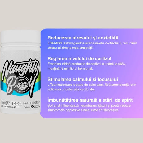 Combate stresul zilnic cu No Stress de la Naughty Boy. Recăpătă-ți claritatea și bucură-te de viață.