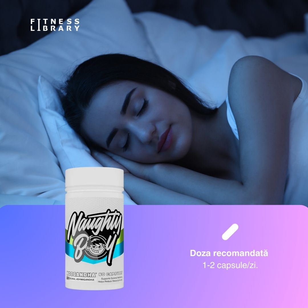 Ashwagandha liposomală NooGandha: calm profund, claritate mentală, performanță cognitivă sporită.
