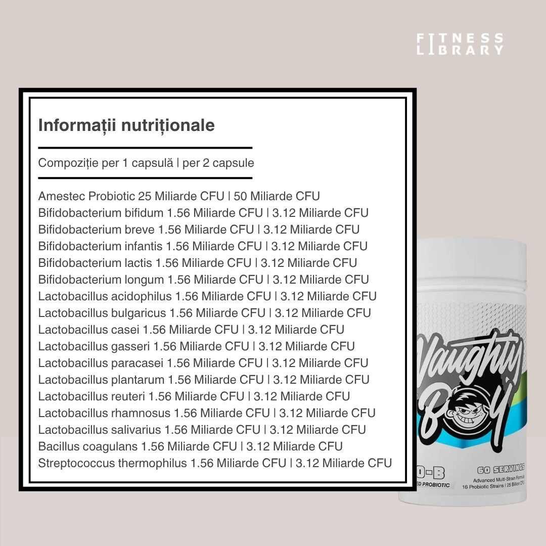 Pro-B Advanced Probiotic: 25 miliarde culturi vii pentru digestie, imunitate și energie.  Devino versiunea ta cea mai sănătoasă!