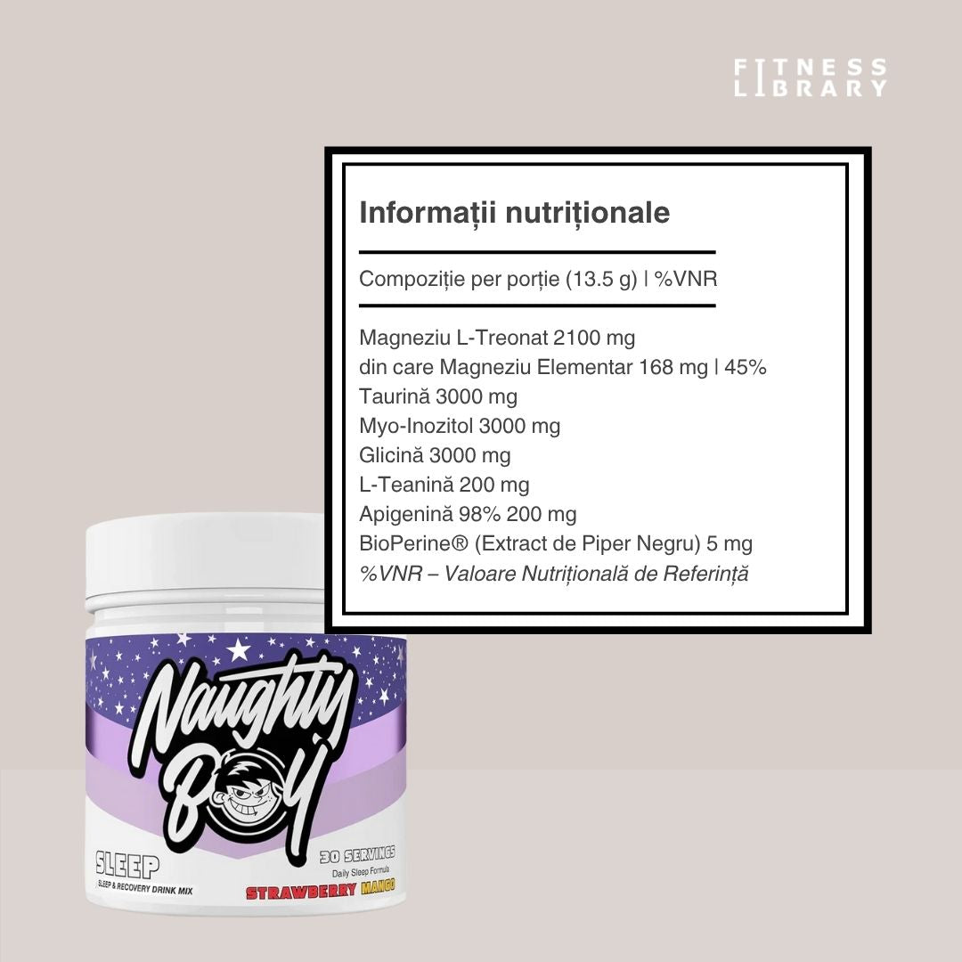 Somn profund, energie vibrantă. Sleep & Recovery de la Naughty Boy®.