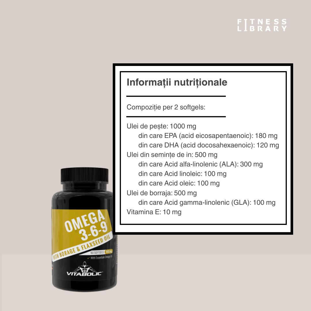 Omega 3-6-9 Vitabolic: Vitalitate și bunăstare de lungă durată.