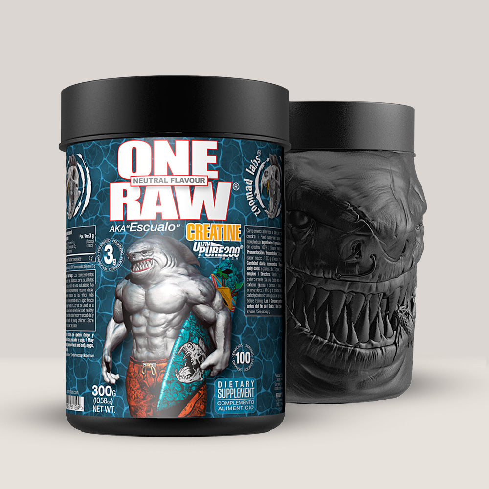 Recipient de One Raw Creatine de la Zoomad Labs, supliment cu creatină monohidrat pură și micronizată, 300g.
