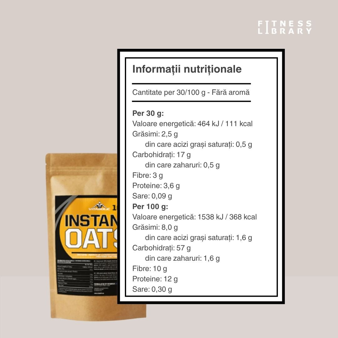 Energie pură și susținută cu ovăzul instant VITABOLIC. Trăiește activ și echilibrat!