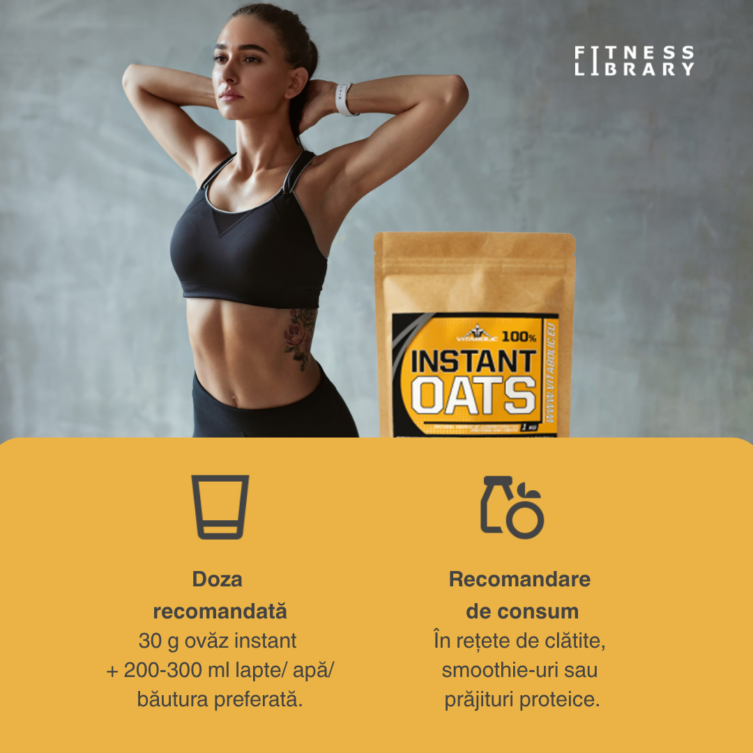 Ovăz instant VITABOLIC: Energie pură și performanță toată ziua.