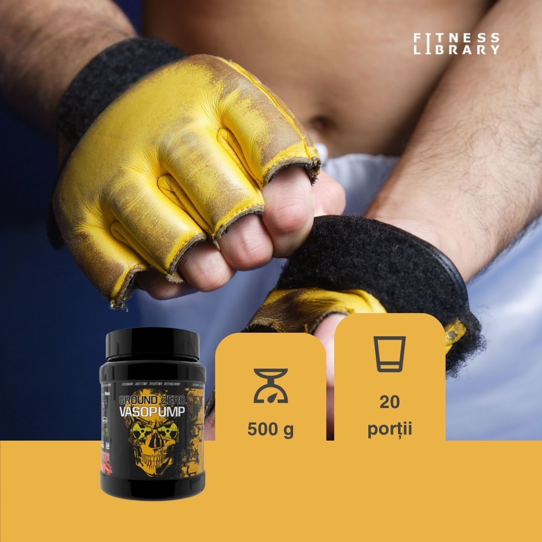 Pompare musculară explozivă și focus maxim, fără stimulenți. Ground Zero VasoPump.