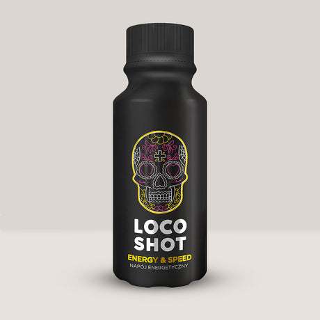 Shot pre-workout lichid LOCO ENERGY & SPEED, un supliment pentru energie și viteză.