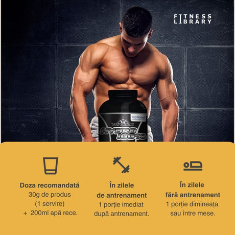 Hydro 100 Vitabolic: Proteină hidrolizată Optipep® pentru absorbție instantanee și regenerare musculară maximă. Atinge-ți potențialul!