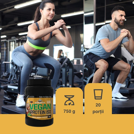 Proteina vegană VITABOLIC: Amestec de mazăre, soia, spirulină și chlorella pentru energie pură și bunăstare maximă.