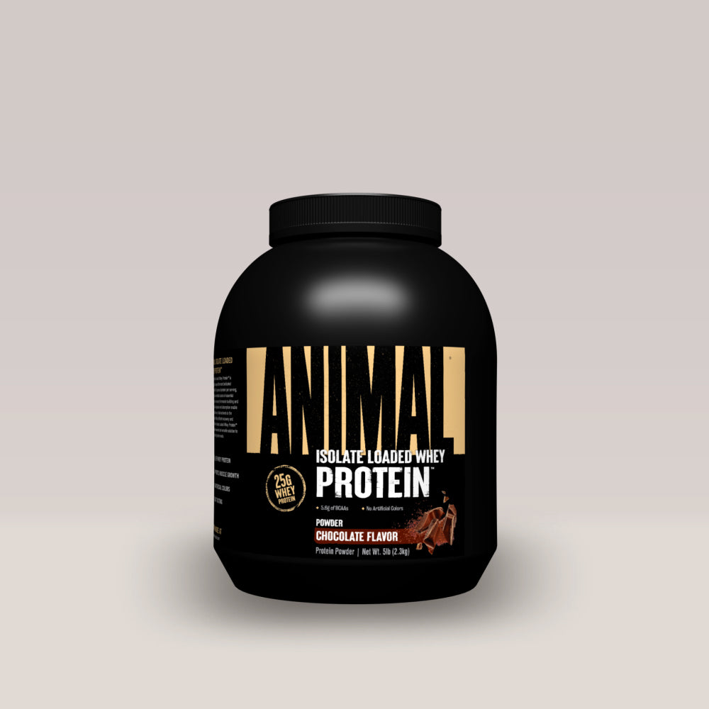 Imagine cu proteina Animal Whey de la Universal Nutrition, 2.3kg. Ciocolată.