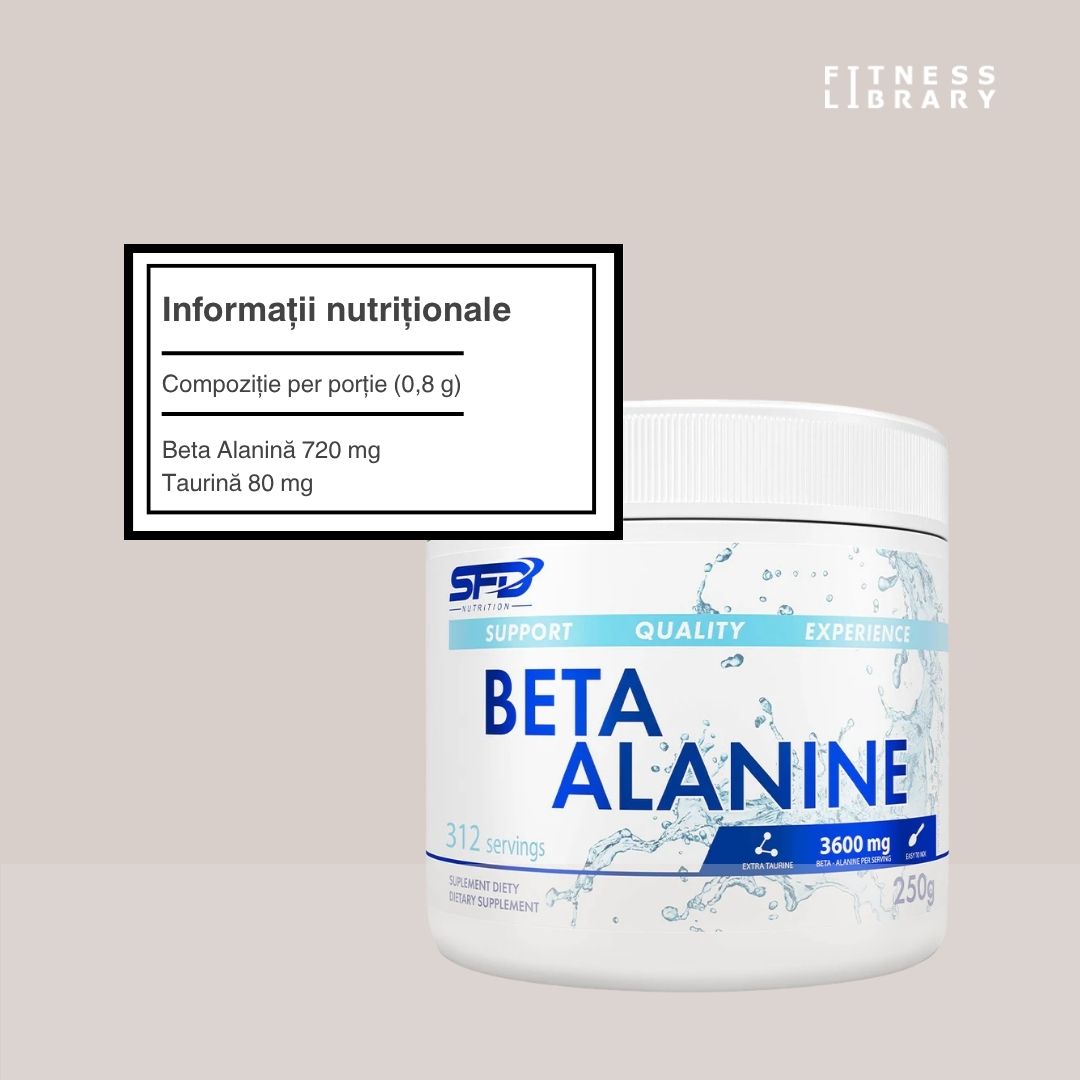 Performanță maximă cu Beta Alanină și Taurină de la SFD Nutrition. Rezistență musculară de neegalat pentru antrenamente transcendente.