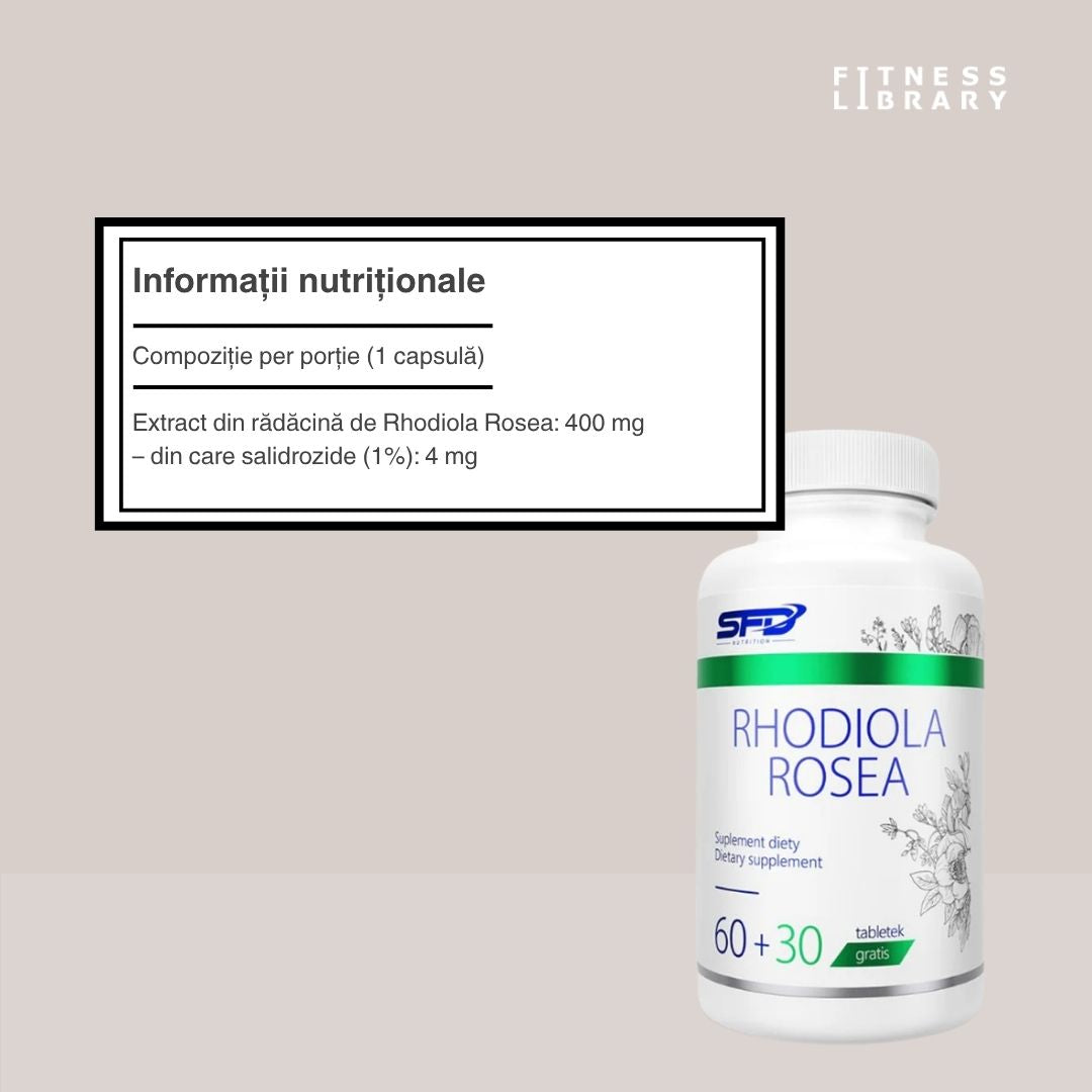 Rhodiola Rosea: Minte limpede, energie vibrantă, reziliență de neclintit. Performanță optimă, zi de zi.