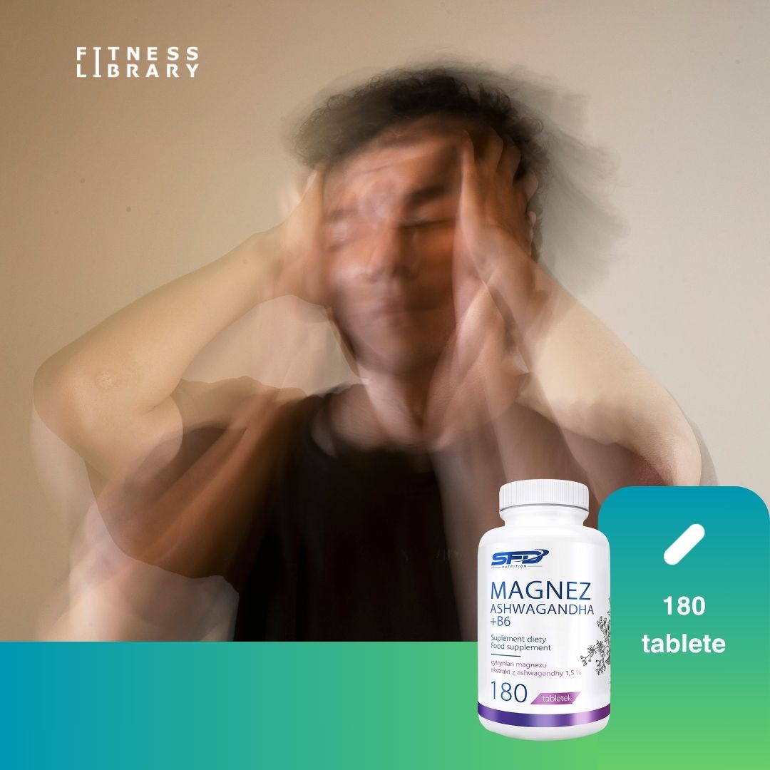 Magneziu, Ashwagandha și B6 pentru energie și gestionarea stresului. Redescoperă-ți vitalitatea cu Adaptogen Complex de la SFD Nutrition.