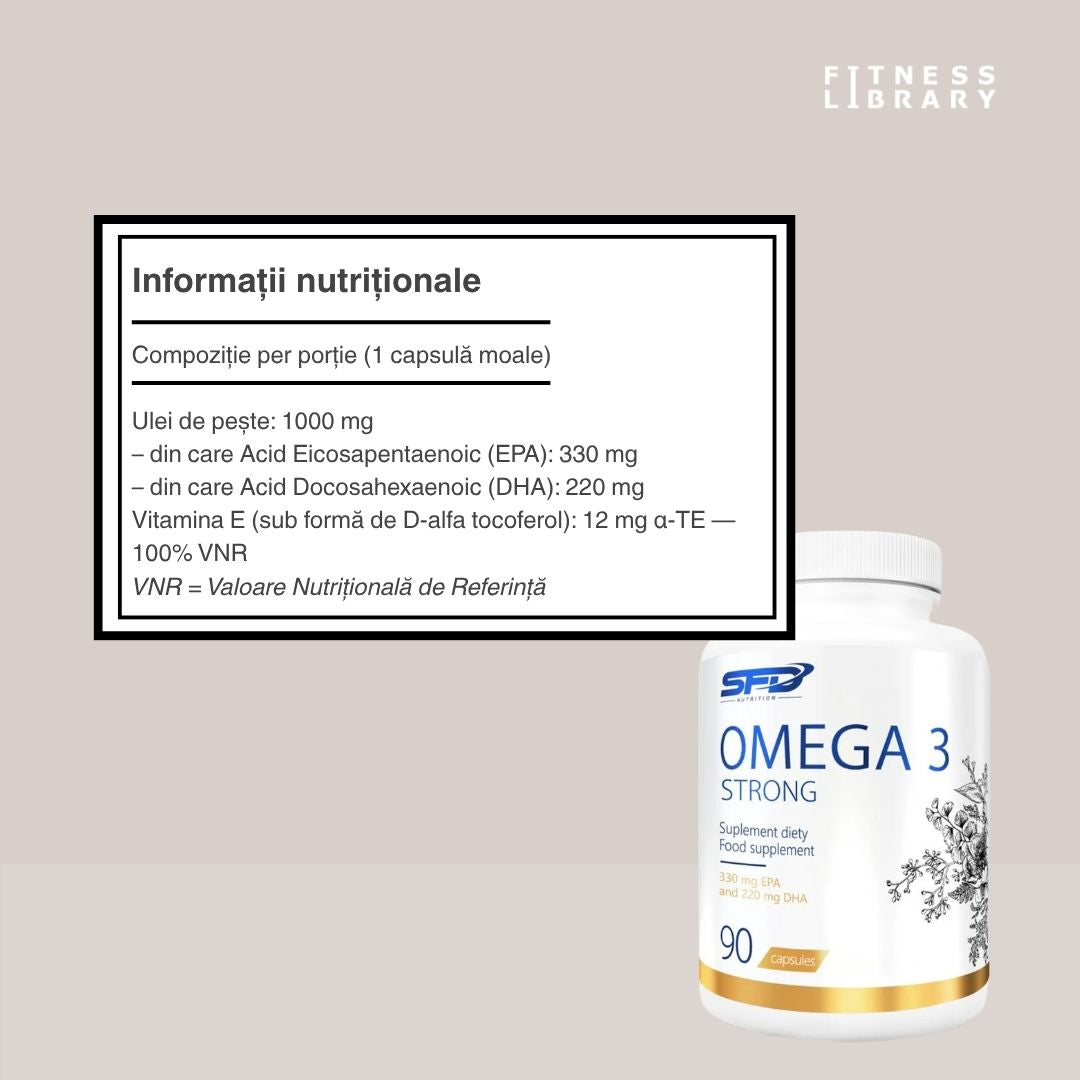 Omega 3 Strong: Minte ageră, inimă puternică, vitalitate radiantă.
