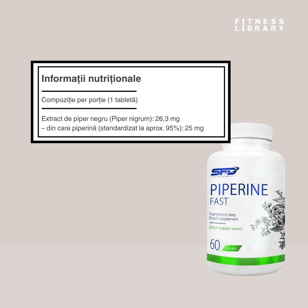 Absorbție maximă, energie sporită cu Piperine Fast de la SFD Nutrition. Atinge-ți starea de bine!