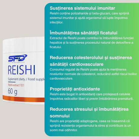 Reishi SFD: Imunitate puternică, echilibru interior, vitalitate sporită.