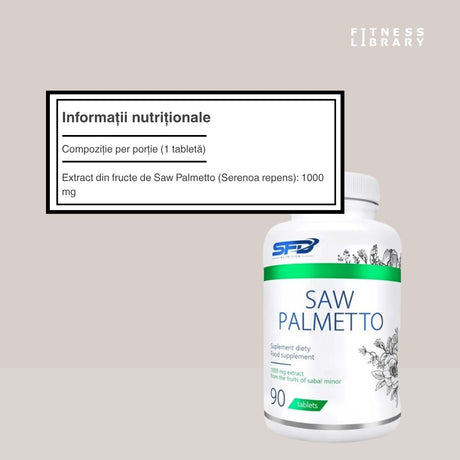 Saw Palmetto SFD: Prostată sănătoasă, păr puternic. Recăpătă-ți încrederea!