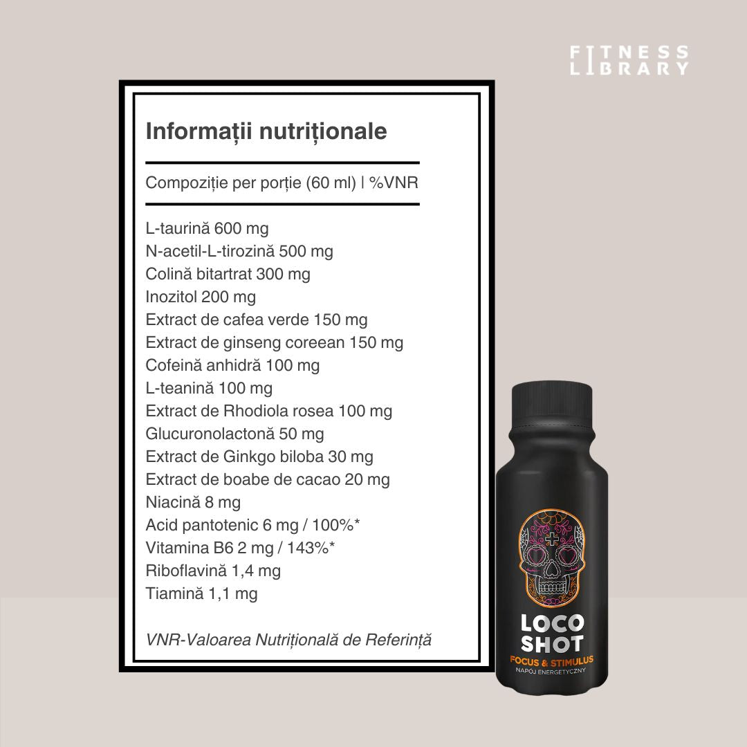 Concentrare maximă și energie vibrantă cu LOCO Focus & Stimulus Shot. Performanță de vârf garantată!