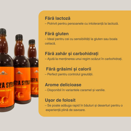 Gust gourmet fără calorii. Eliberează barista interior cu Siropul Aromatizant VITABOLIC.