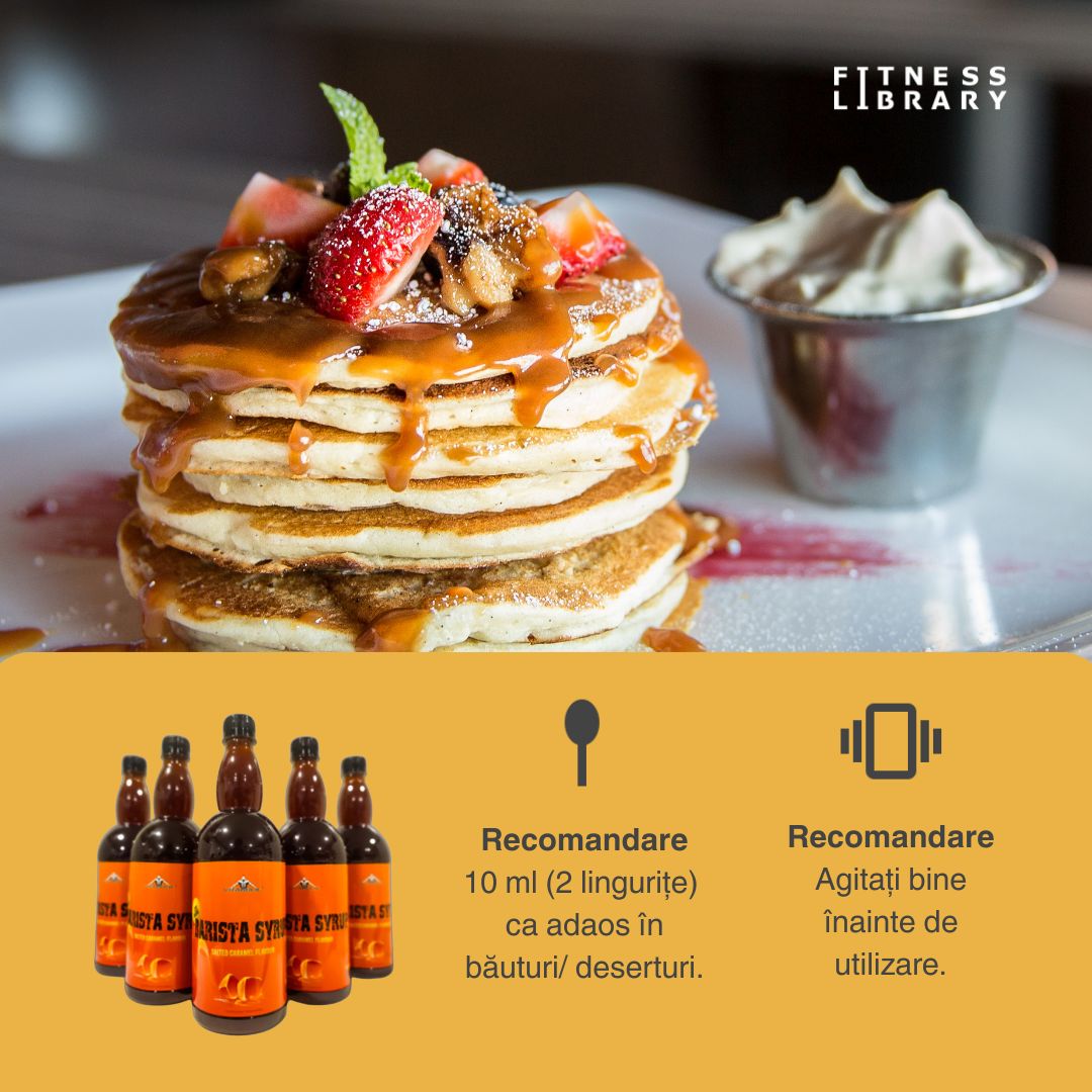 Răsfață-te cu aroma gourmet fără calorii! Siropul Aromatizant Barista Vitabolic transformă cafeaua, deserturile și shake-urile în delicii personalizate.