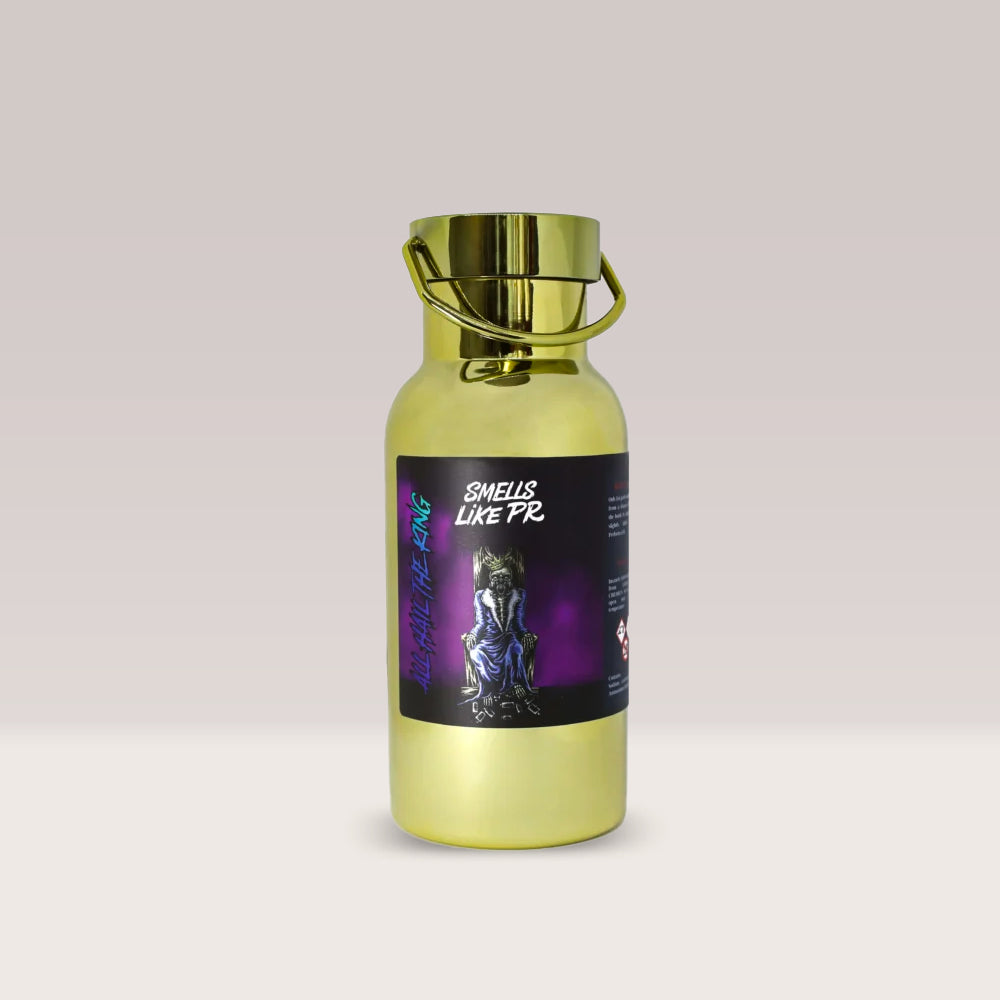 Sticlă metalică de săruri cu amoniac All Hail The King de la Smells Like PR, cea mai puternică formulă, recipient de 310g.