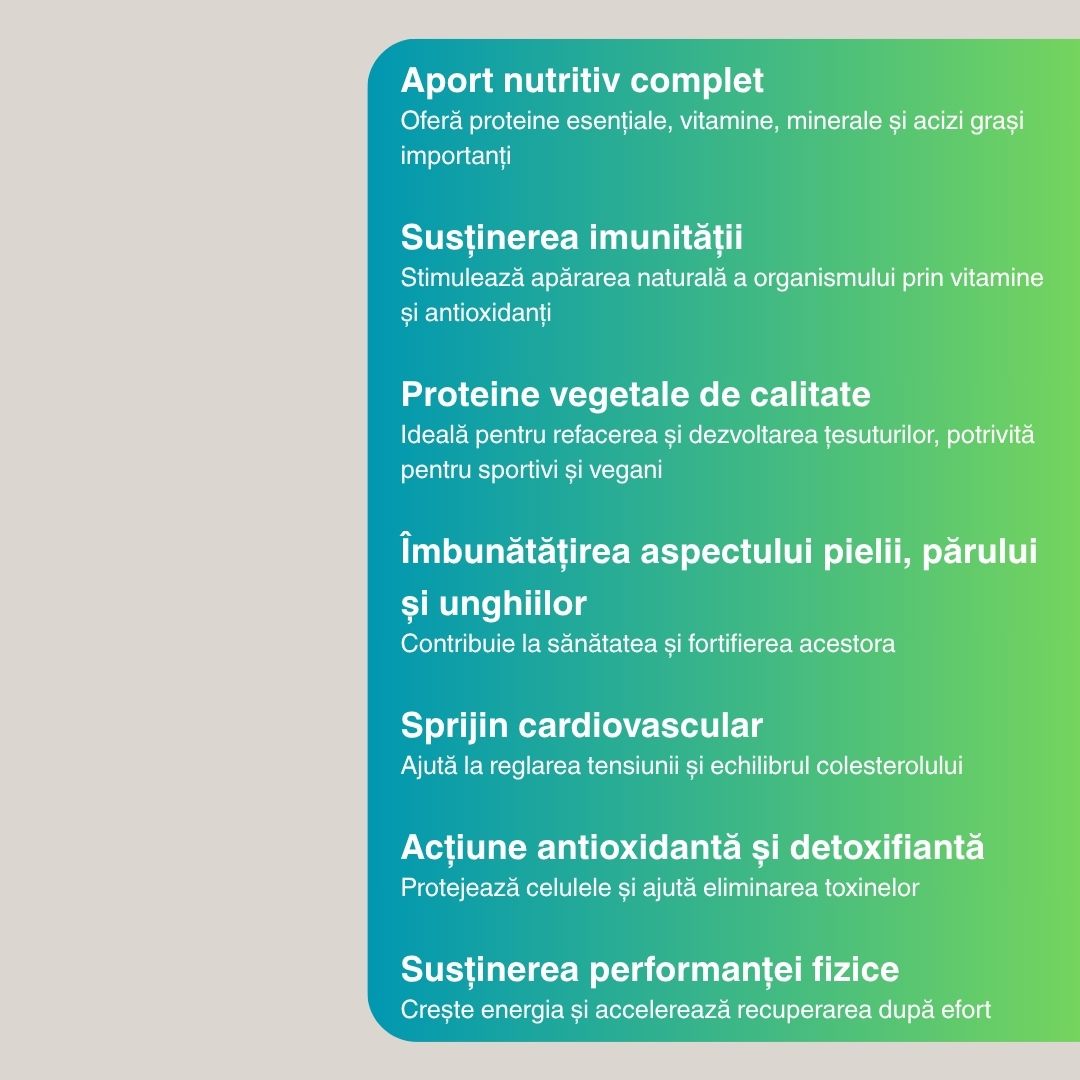 Spirulină SFD: Energie pură pentru vitalitate și imunitate de fier.
