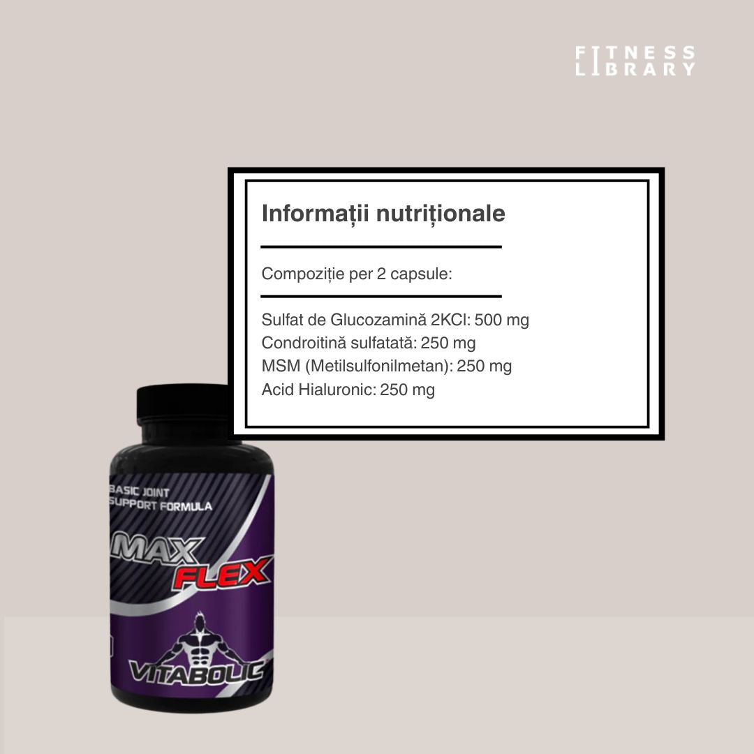 Articulații flexibile și confort zilnic cu Max Flex Vitabolic. Hrănire din interior pentru mișcare ușoară.