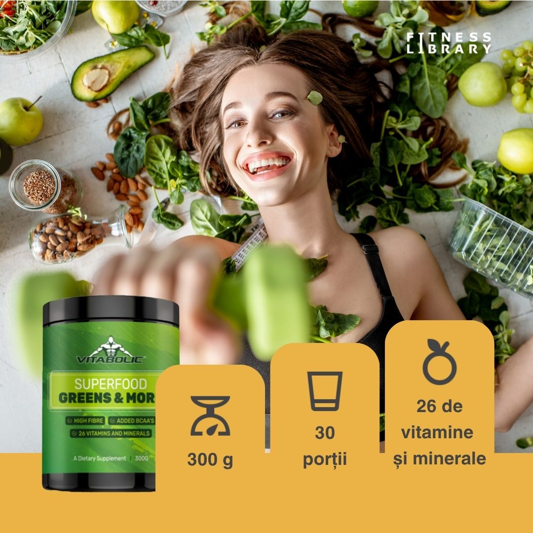 Energie naturală și bunăstare zilnică cu VITABOLIC Superfood Greens & More.