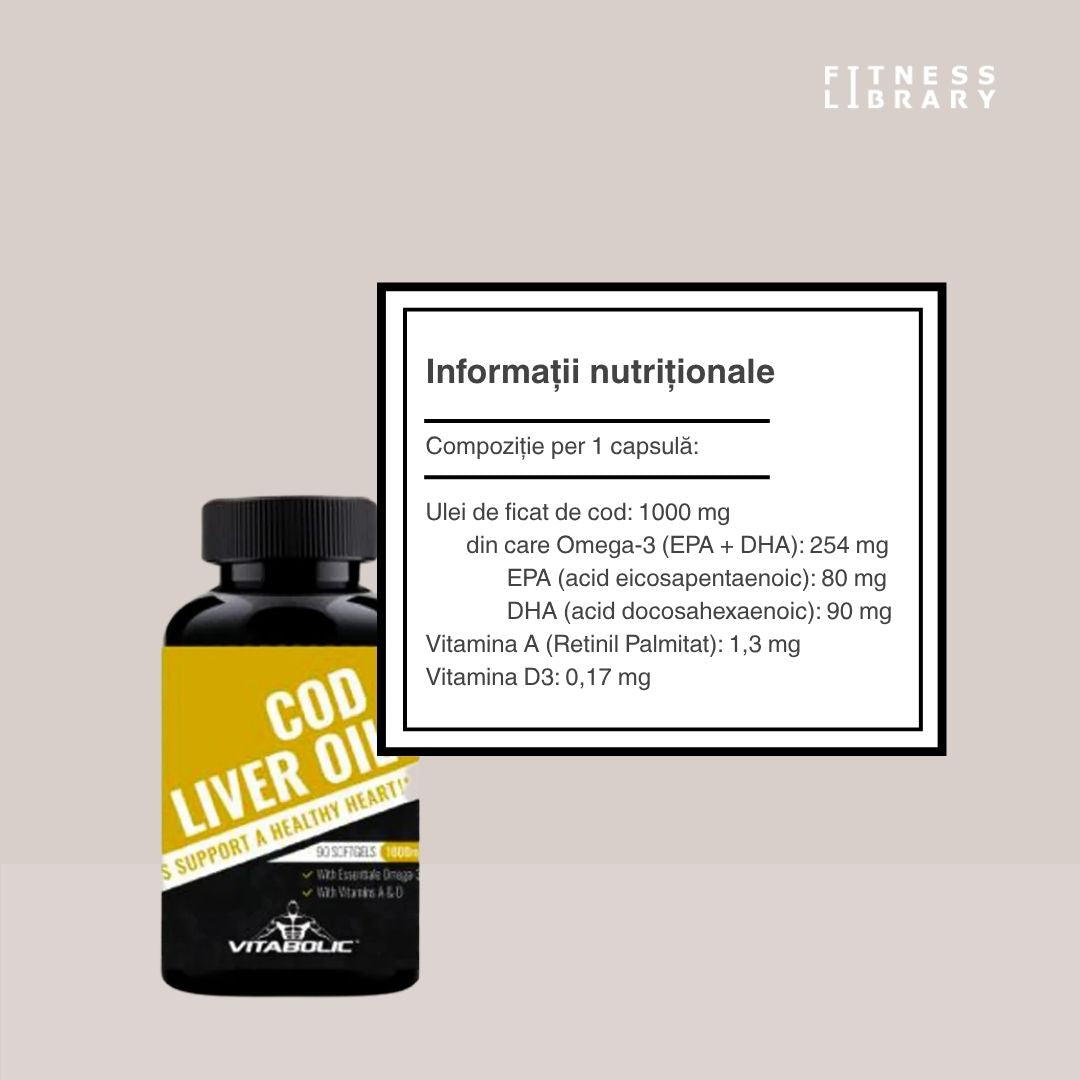 Imunitate puternică și sănătate radiantă cu uleiul de ficat de cod VITABOLIC.