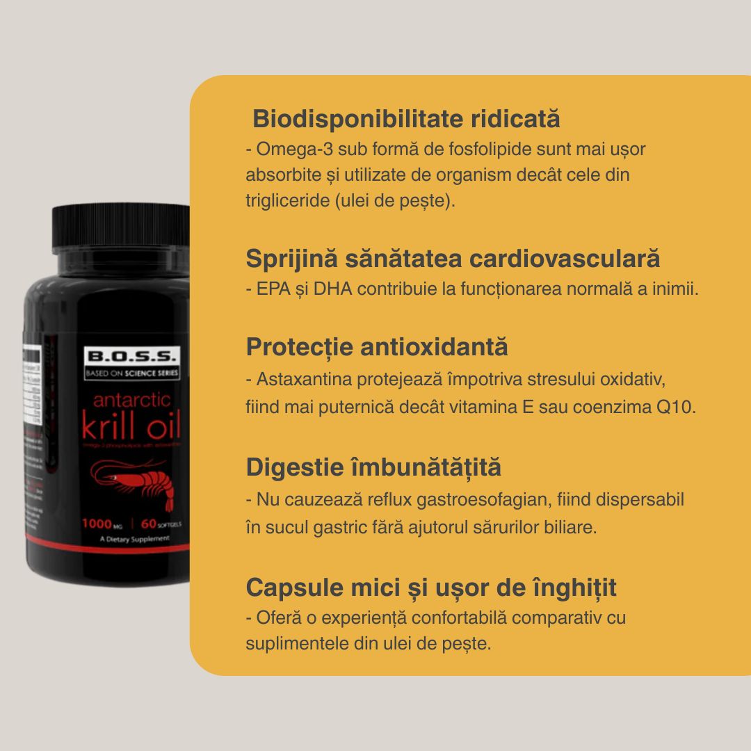 Krill Antarctic VITABOLIC: Minte ageră, inimă puternică. Nutriție superioară.