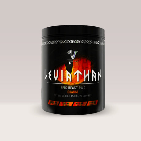 Recipient de pre-workout hardcore Viking Power Leviathan, un supliment extrem pentru energie și pompare.