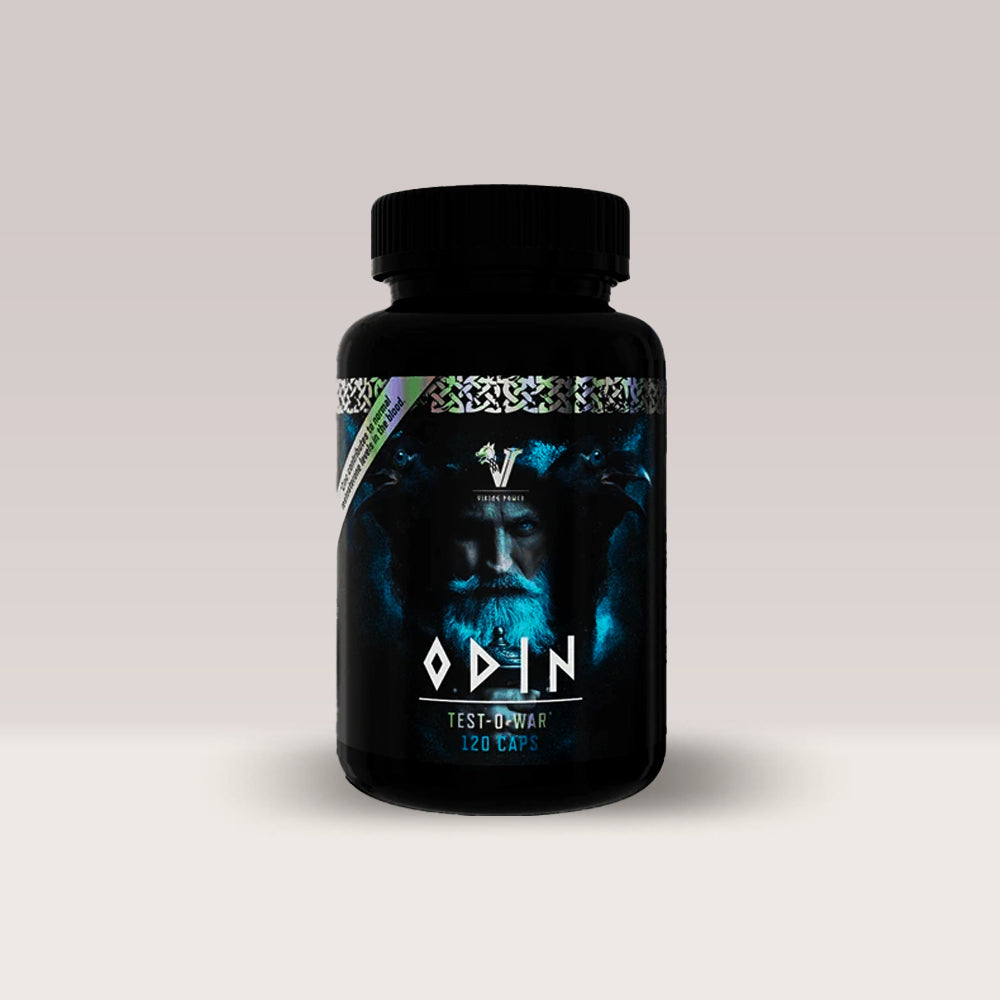 Flacon de booster de testosteron Viking Power Odin, un supliment cu Fenugreek și Tribulus.
