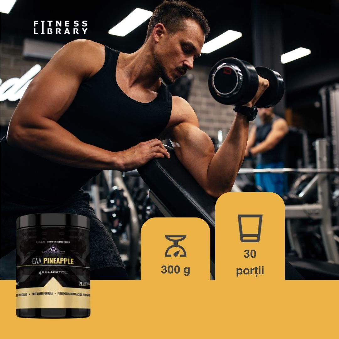 Recuperare rapidă și performanță maximă cu Velositol EAA. Amplifică sinteza proteică.