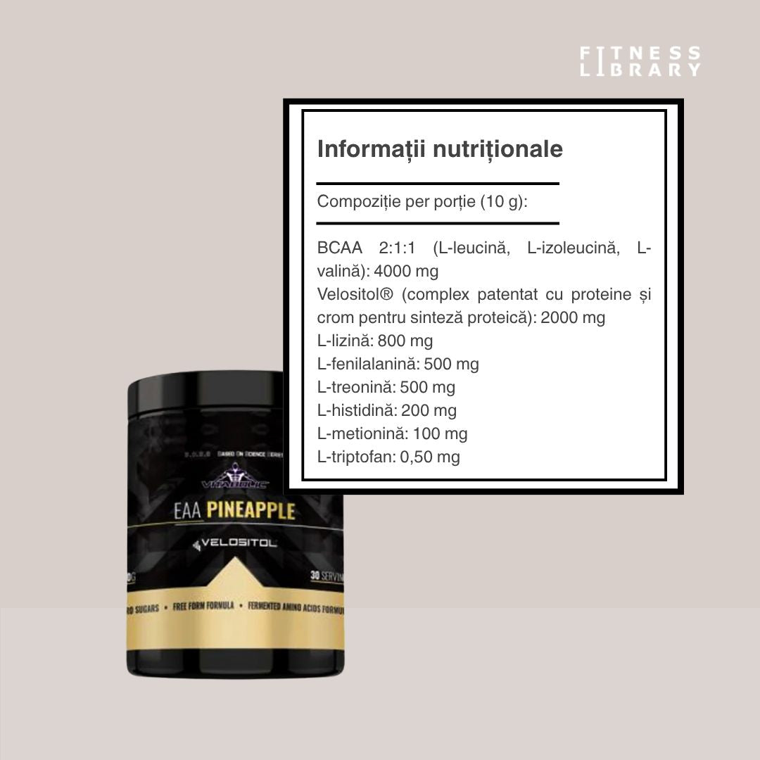 Regenerare musculară profundă cu Velositol EAA. Performanță de neegalat.