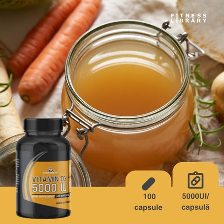 Imunitate puternică, oase sănătoase cu Vitamina D3 5000UI VITABOLIC. Energie debordantă, zi de zi.