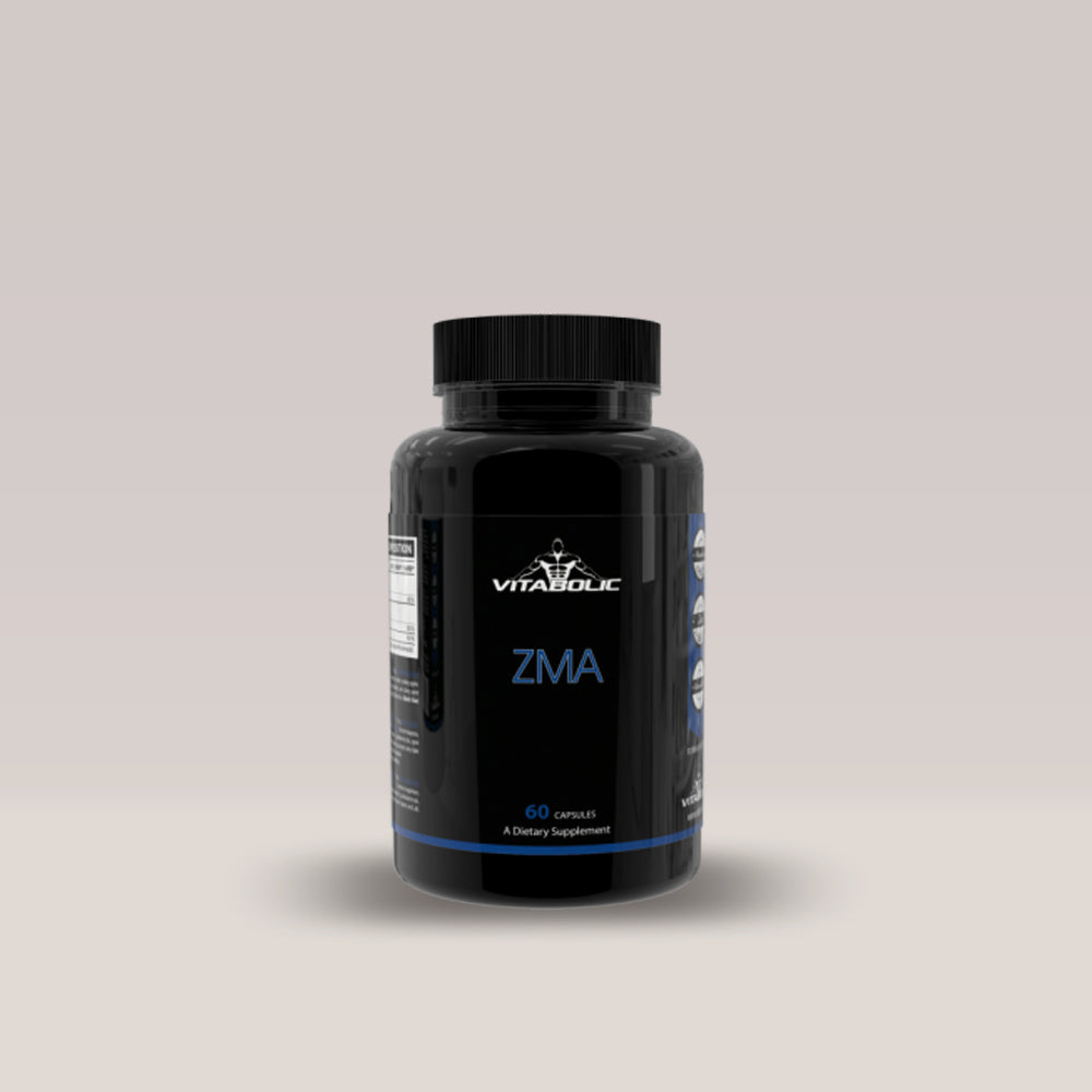 Recipient de New ZMA de la Vitabolic, un supliment cu 60 de capsule pentru recuperare nocturnă.