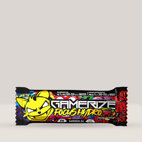 Plic de Gamerize Focus Hydro de la Fitness Authority, supliment de 7g pentru focus și hidratare, fără cafeină.