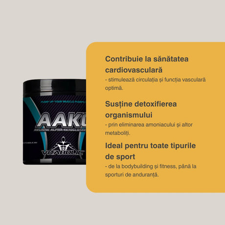 AAKG Vitabolic: Performanță amplificată, rezultate remarcabile.