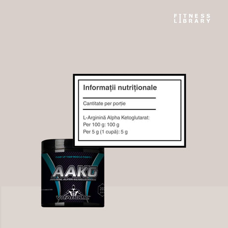 AAKG VITABOLIC: Pompare explozivă, recuperare rapidă, performanță maximă.