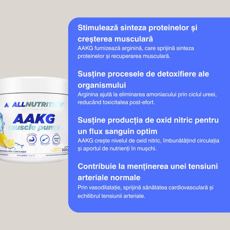 AAKG Muscle Pump: Putere explozivă, performanță maximă, recuperare rapidă.