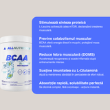 BCAA MAX SUPPORT INSTANT 500g – Formulă instantizată de aminoacizi esențiali (refacere accelerată & protecție anticatabolică) – 2 porții | ALLNUTRITION