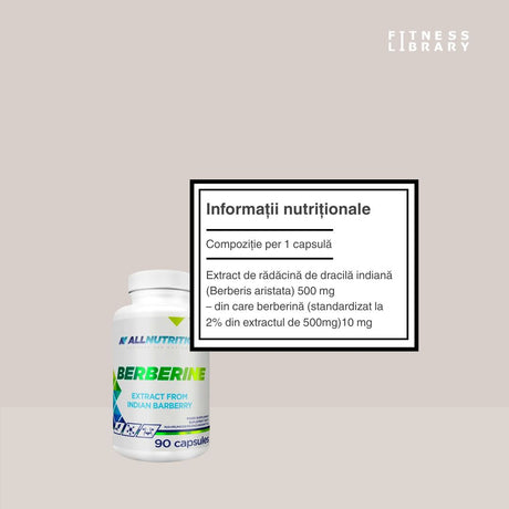 Berberină ALLNUTRITION: Metabolism armonios, energie radiantă, vitalitate sporită.