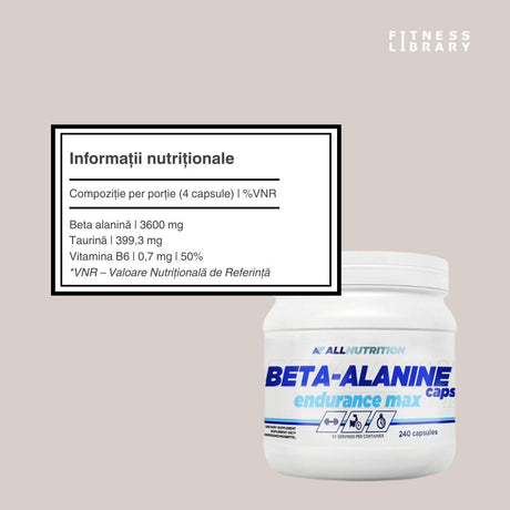 Rezistență neobosită cu Beta Alanine Endurance Max. Performanță amplificată.