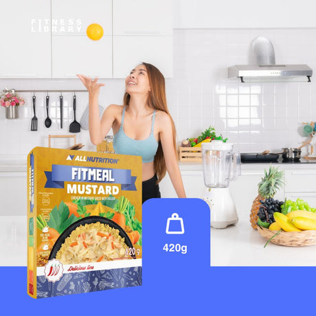 Pui fraged în sos de muștar fin cu bulgur nutritiv. Masă rapidă, echilibrată și revitalizantă. ALLNUTRITION.