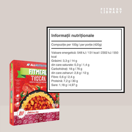 FITMEAL Tuscan: Pui fraged, paste al dente și sos vibrant pentru o masă nutritivă și rapidă. Revitalizează-te!